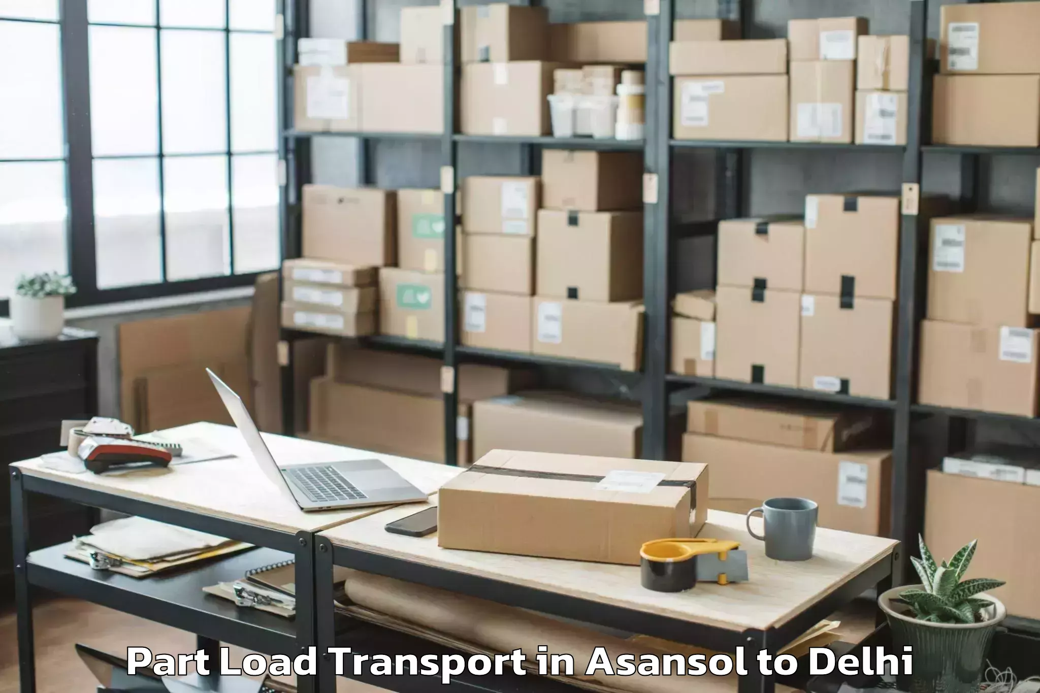 Professional Asansol to University Of Delhi New Delhi Part Load Transport